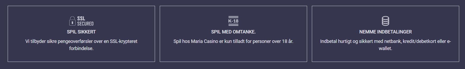 Maria Casino - Innehaver af en Dansk Licens