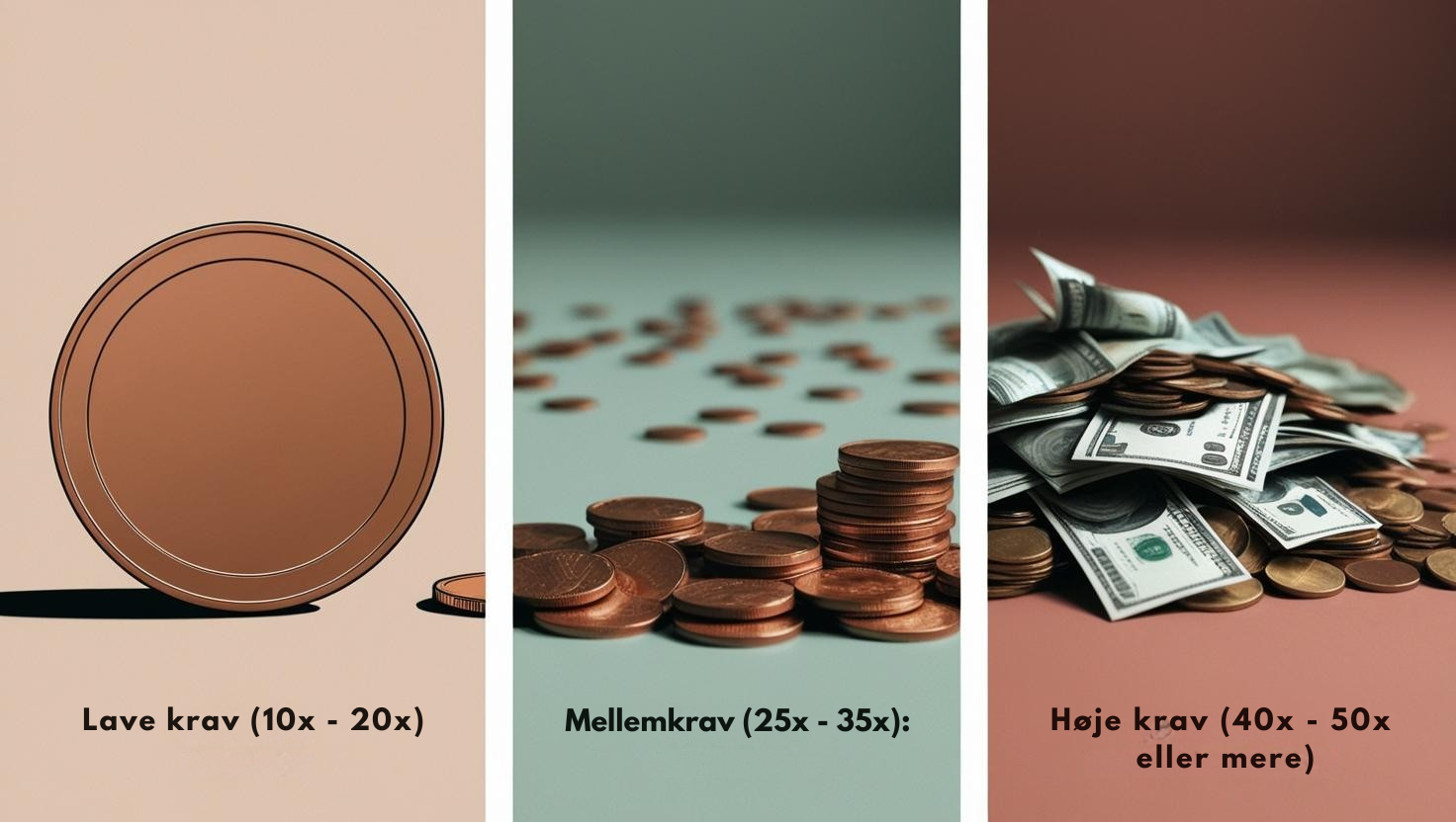 Lave krav omsætning casino bonus