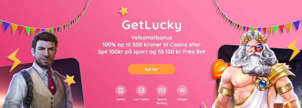 GetLucky Casino bonus visuel