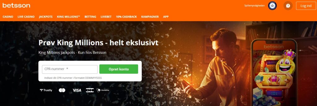 Betsson DK: Prøv King Millions