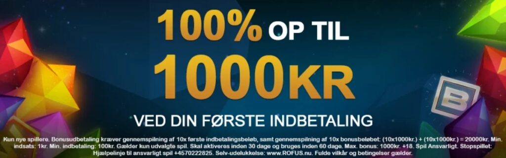 Velkomstbonus hos Videoslots