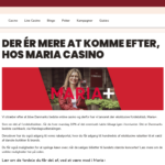 Maria Casino-kampagne for Maria+ med 10 procent cashback og medlemsfordele